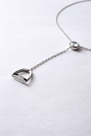 Schmuckset Steigbügel + Kristall Silber