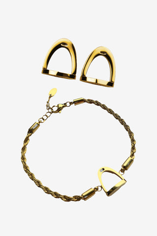 Schmuckset Steigbügel Gold