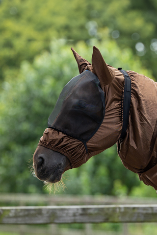 Eczema Hood with Ears Brown