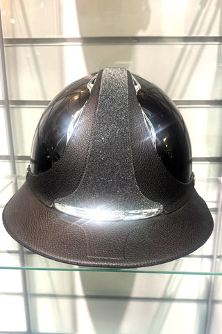 Reithelm Premium Eclipse Stripe Swarovski Schwarz