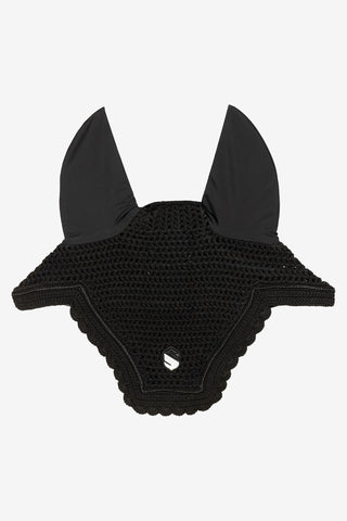 Bestickte Haube Schwarz