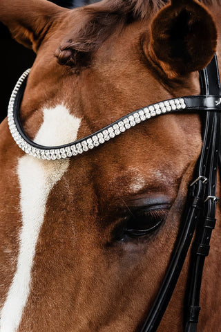 Browband Valencia Black/Crystal