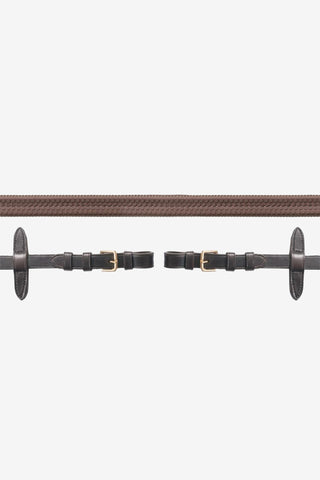 Rubber Reins Brown/Gold