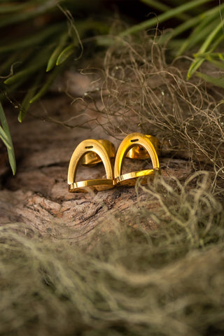 Small Earrings Stirrups Gold