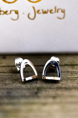 Small Stirrup Earrings Silver