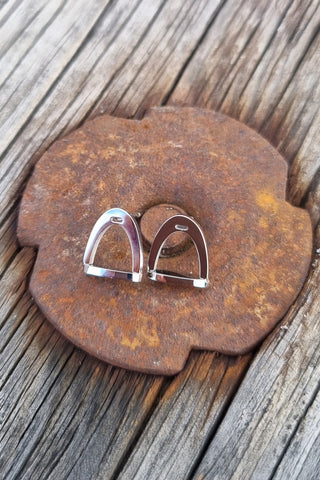 Small Stirrup Earrings Silver