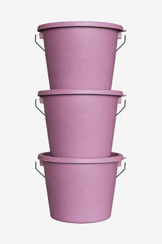 Stalset Emmer Met Deksel 3-Pack Old Rose 5L