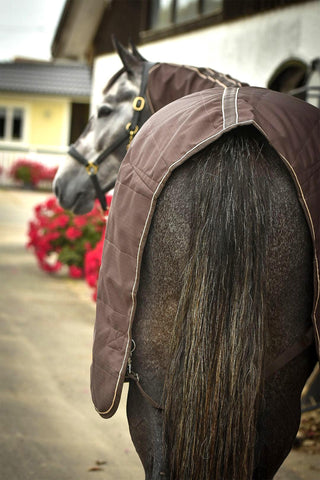 Stalldecke mit Hals 150g Braun