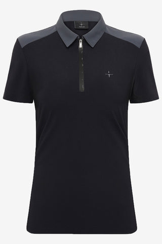 Tech Piqué Polo Schwarz