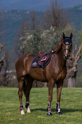 Schabracke Springen Logga Schwarz/Hellrosa