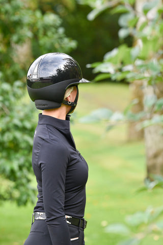Casque d'équitation Carbon Gel Vita GST Glossy Noir
