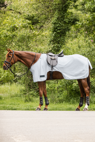 Fliegenreitdecke Protect silbergrau