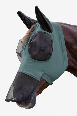 Puck Fliegenhaube mit Nasenschutz Pine Green