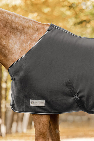 Fleece-Decke Economic Kreuzgurte Grau