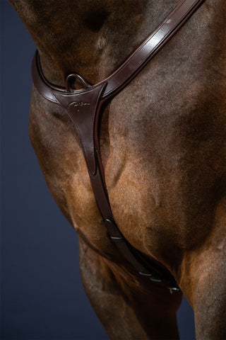 Borsttuig met lange brug New English bruin