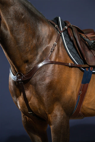 Brystfortøj 5-punkts New English Brun