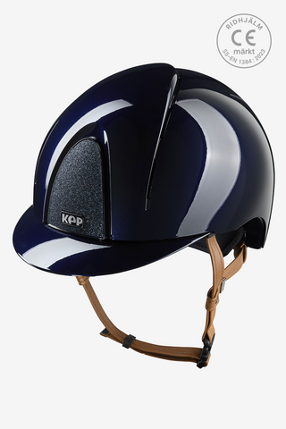 Rijhelm Smart NOVA metaal gepolijst Star beige band Blauw/Blauw