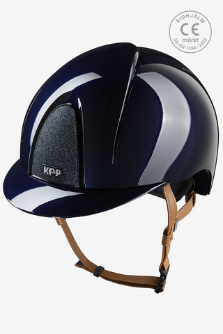 Rijhelm Smart NOVA metaal gepolijst Star beige band Blauw/Blauw