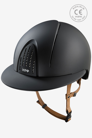 Riding Helmet Smart NOVA Matte Polo Beige Strap Black