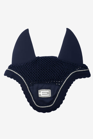 Fliegenhaube Kim E-Logo E08 + P356 Navy Silber/Weiß