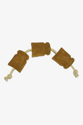 Hundespielzeug Toast aus Wildleder