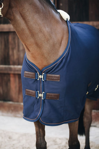 Cooler Fleece Abschwitzdecke Navy