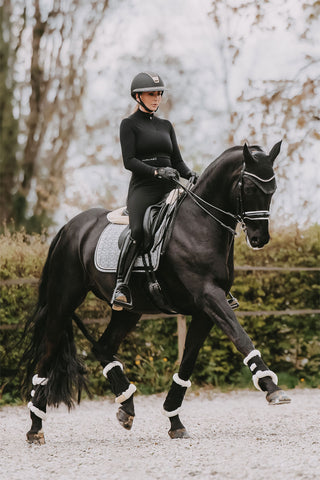 Pied-De-Poule Saddle Pad Black