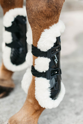 Bamboo Senskydd Fårskinn Svart