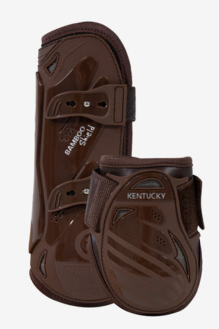 Bamboo beenbeschermers set bruin
