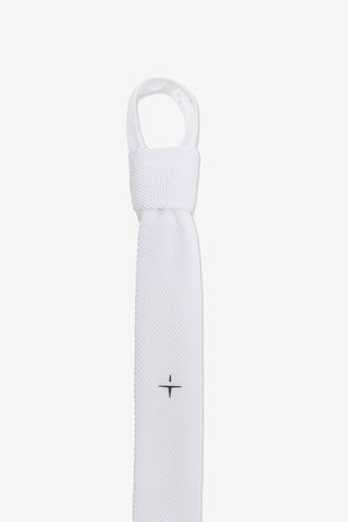 Gebreide Stropdas Wit