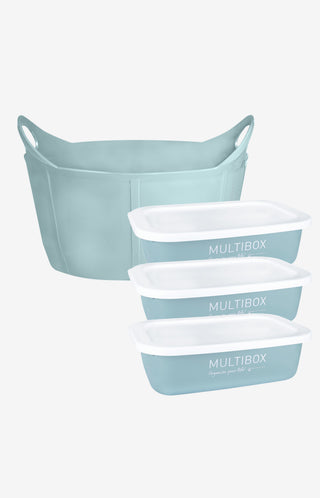 Feeding Set Feed Buckets Turquoise